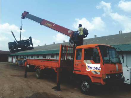 Westac HIAB truck crane lifting equipment